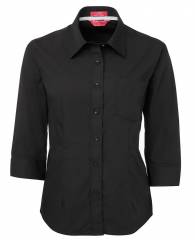 3/4 Sleeve Poplin Shirt, Ladies